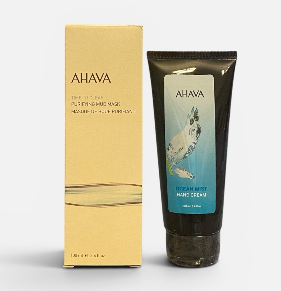 AHAVA Purifying Mud Facial Mask & Hand Cream Both Fullsize NWB/SEALED