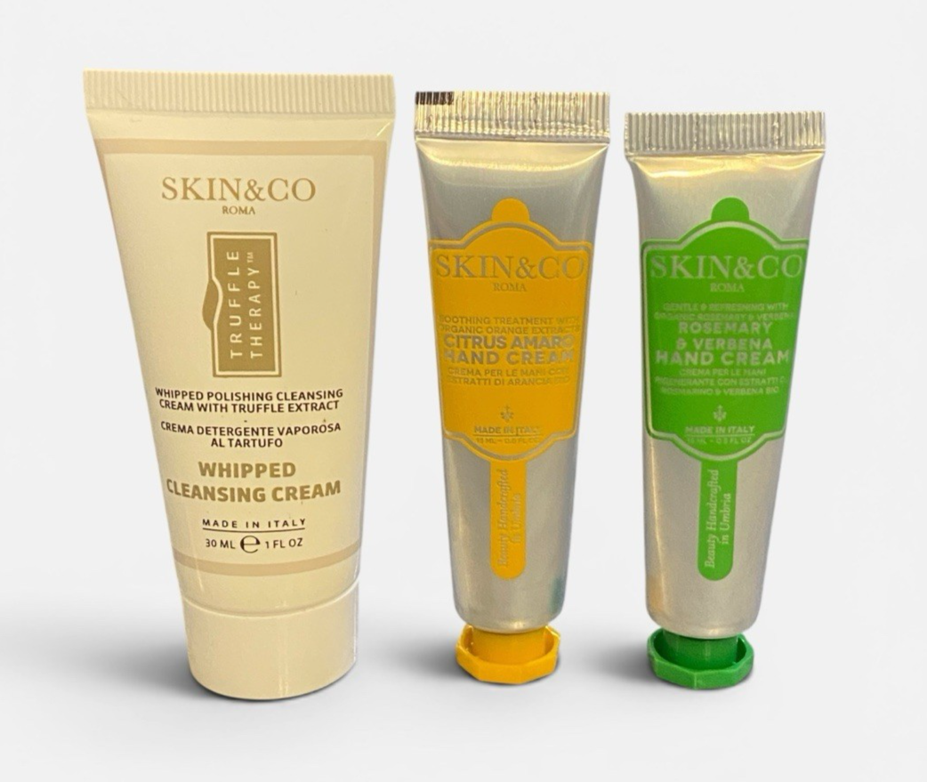 SKIN & CO ROMA Cleanser & x2 Hand creams TRAVEL-SIZED NWOB
