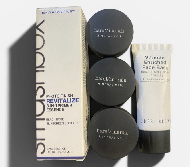 Smashbox, Bare Minerals & Bobbie Brown Mixed 5- Piece Beauty Bundle TRAVELSIZE