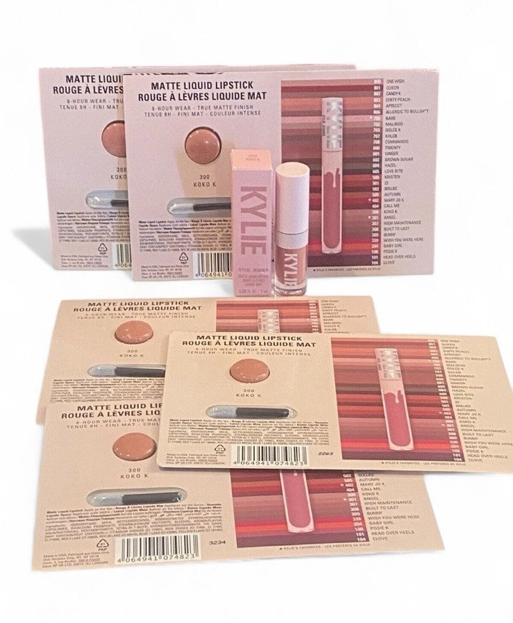 Kylie Jenner Liquid Lipstick In Koko K SAMPLESIZE Set Deluxe Sample + 5 Cards