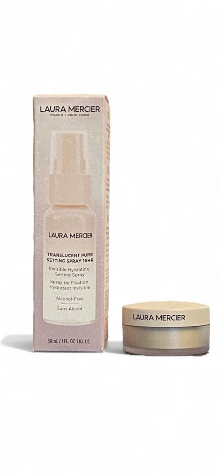 Laura Mercier Translucent Pure Setting Spray & Loose Set Powder TRAVEL SIZED NEW