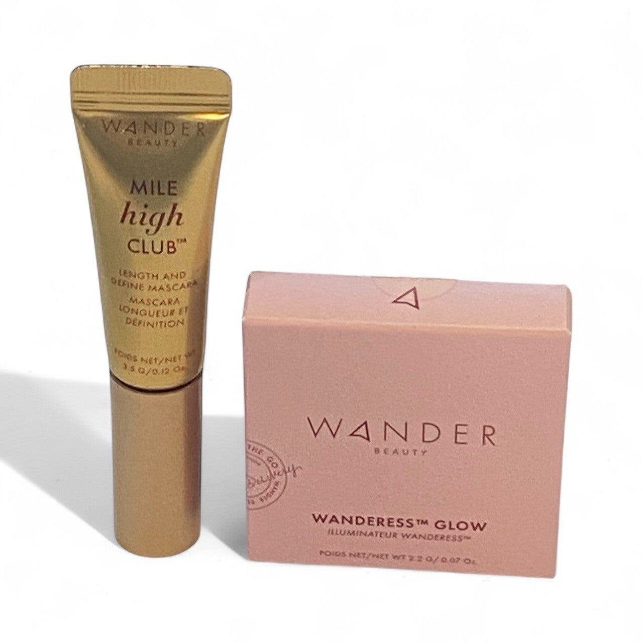 Wander Beauty 2- Piece SAMPLE-SIZED Set Highlighter/ Mascara