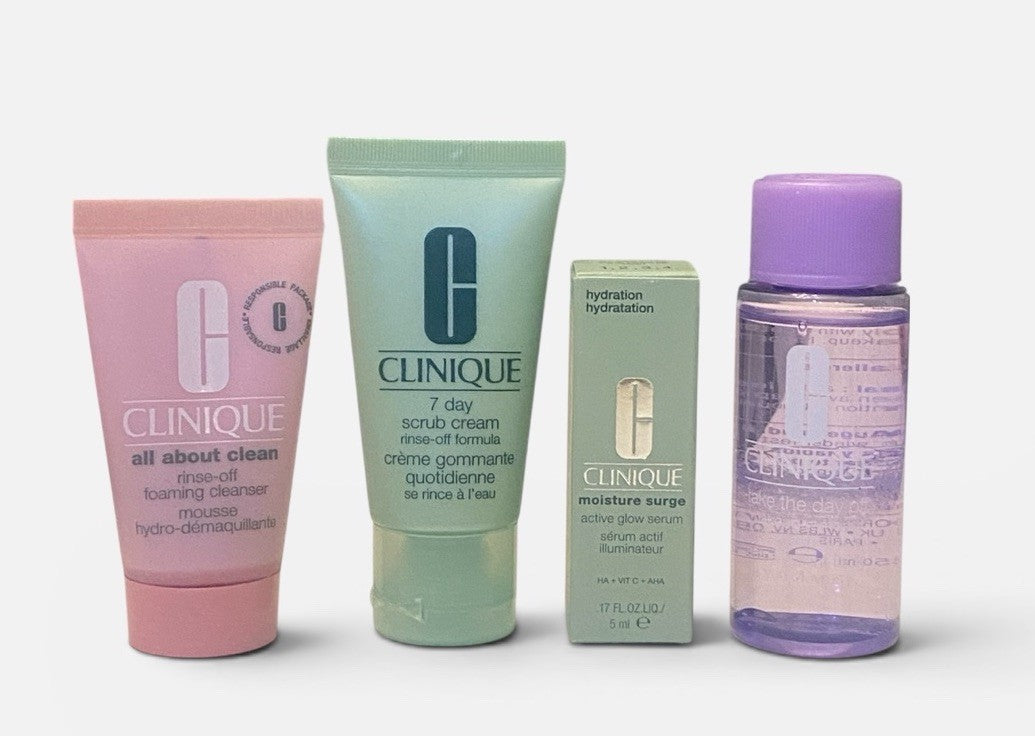 Clinique 4- Piece Travel/ Sample/Sized Set